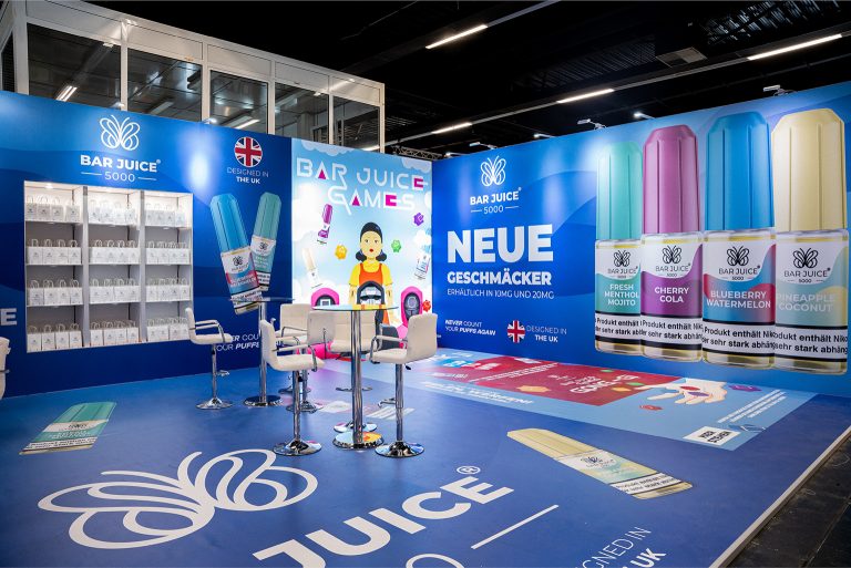 Messestand für Bar Juice