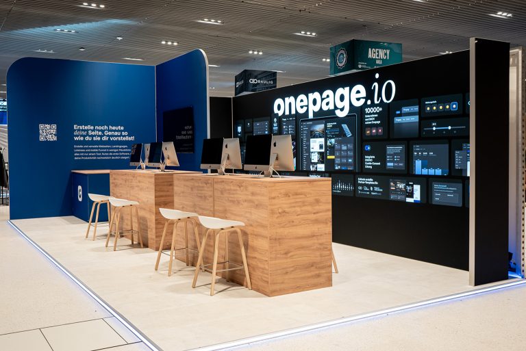 Messestand für OnePage.io
